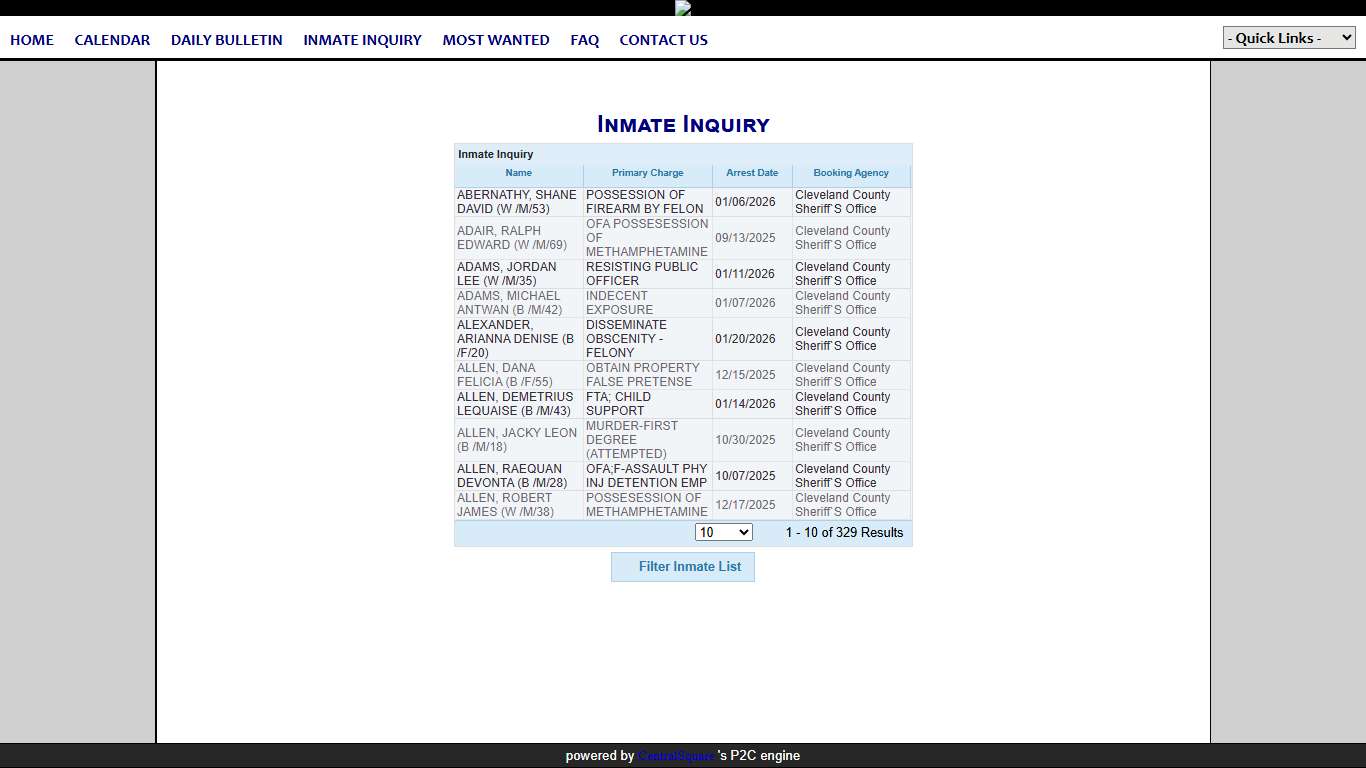 Cleveland County Sheriff Office P2C